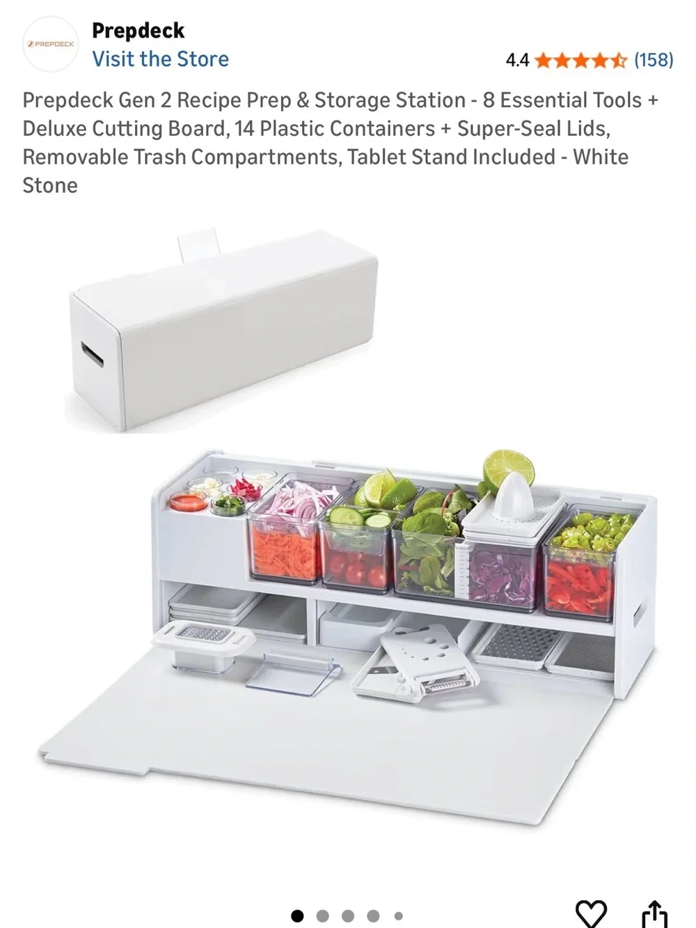 Gen 2 White Prep & Storage Station - Complete Cutting and Organization Set